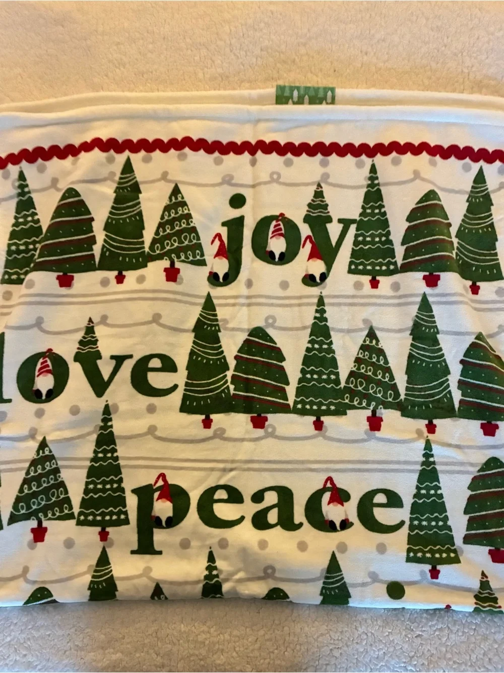 Holiday Joy Christmas Bath Towel- Green & Red